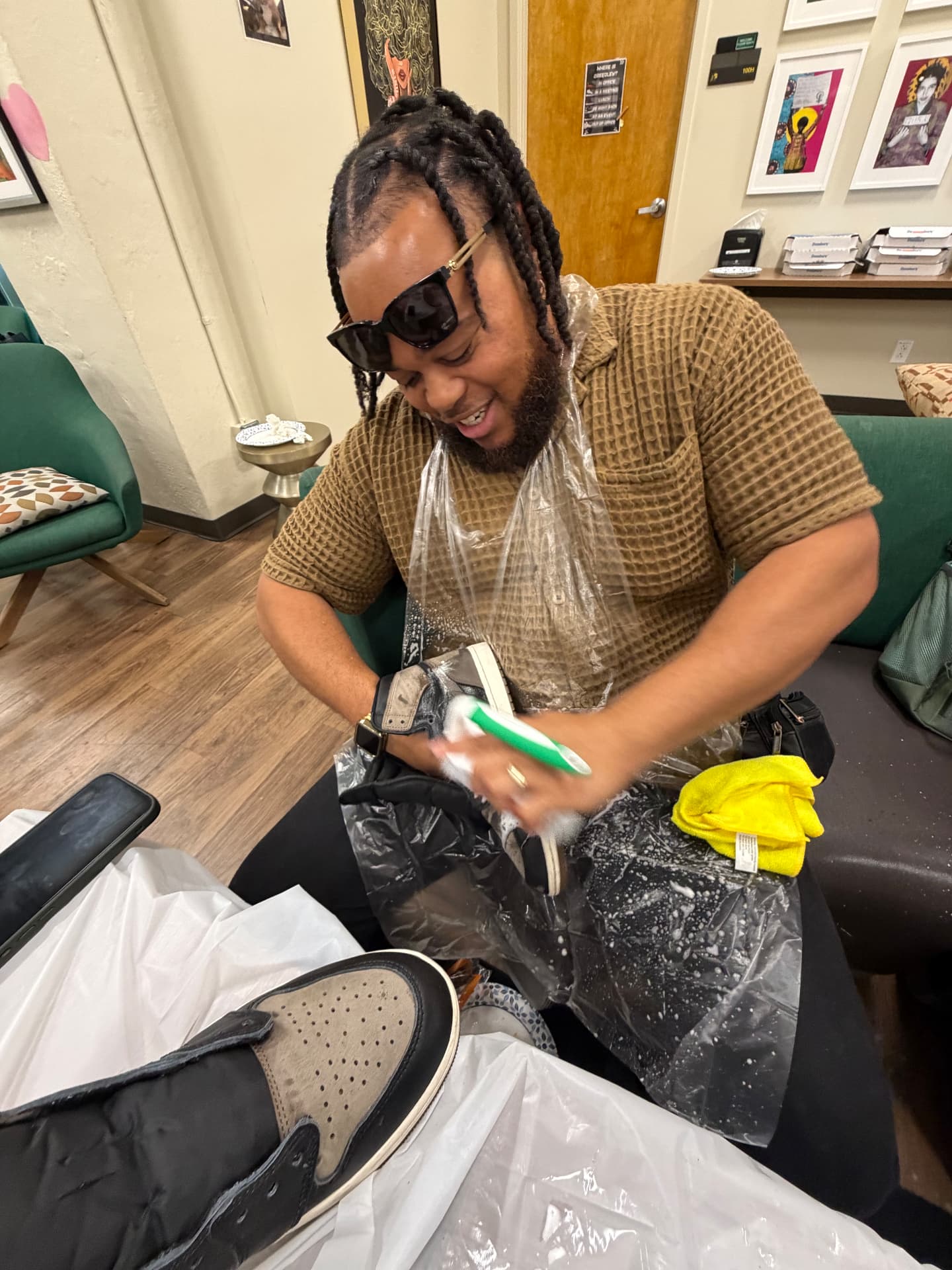 Deep clean in progress at a Heart Kicks workshop
