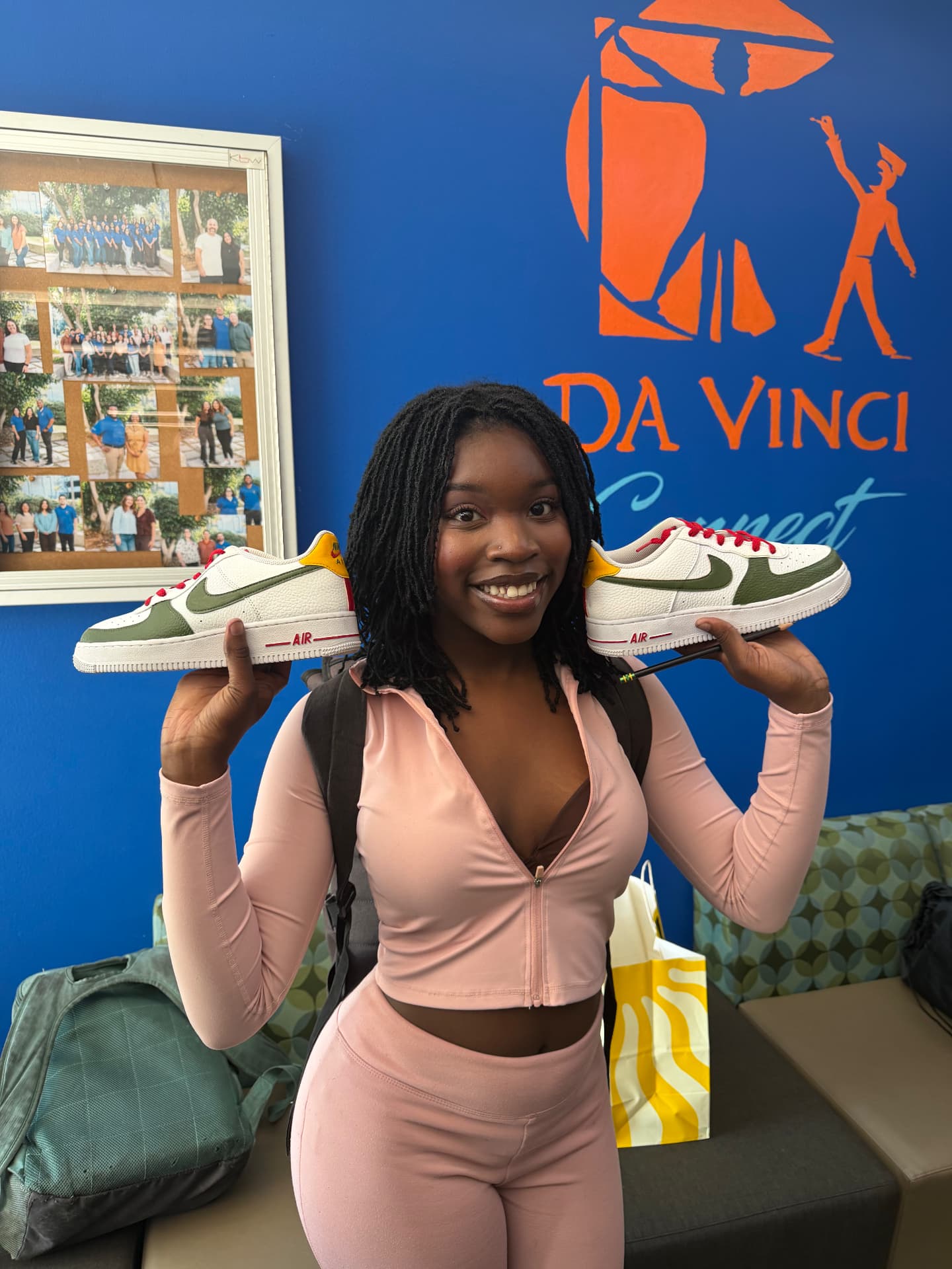 Fresh pair, big smile — finished work at Da Vinci Connect
